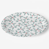 Festive Waterverf Holly Papieren Bordje (Gekanteld)