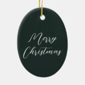 Festive Waterverf Horse Equestrian Kerstmis Keramisch Ornament (Achterkant)