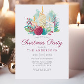 Festive Waterverf Kandles Paarse kerstfeest Kaart