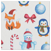 Festive Waterverf-kerstIllustrator Patroon Stof (Close Up)