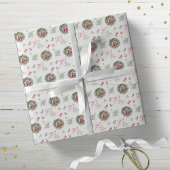 Festive Waterverf Kerstmis Greenery Foto Wrappi Cadeaupapier