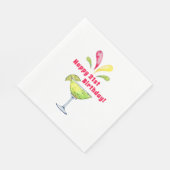 Festive Waterverf Margarita | 21ste verjaardag Servet (Hoek)