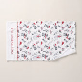 Festive-Waterverf met Kerstmis-pinguïn Bad Handdoek (Handdoek)