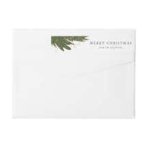 Festive Waterverf Return Address Labels