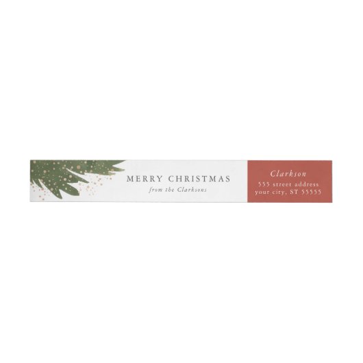 Festive Waterverf Return Address Labels (Individueel)