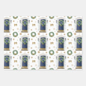 Festive Waterverf roze, blauw en marinevoorklep Inpakpapier Vel (Voorkant 2)