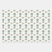 Festive Waterverf roze, blauw en marinevoorklep Inpakpapier Vel (Voorkant 3)