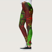 Festive Weave Mandala Red en Green Leggings (Links)