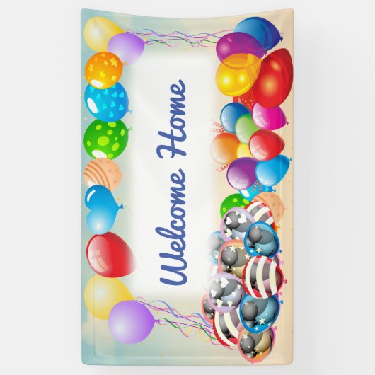 Festive Welcome Home Balloon Banner (Verticaal)