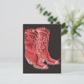 Festive Westerne Cowboy Boots Party uitnodigingen (Staand voorkant)