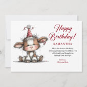 Festive whimsical animals party vibe kids greeting (Voorkant)