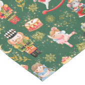 Festive Whimsical Cute Nutcracker Ballet Dolls Korte Tafelloper (Hoek)