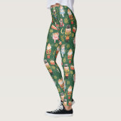 Festive Whimsical Cute Nutcracker Ballet Green Leggings (Links)