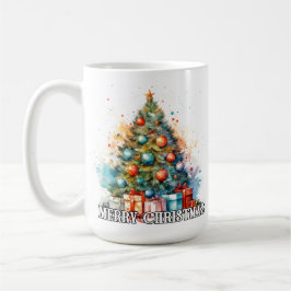 Festive Whimsical Merry Christmas Tree Koffiemok