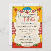 Festive Whimsical Summer BBQ Party Uitnodiging (Voorkant)