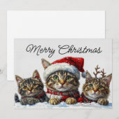 Festive Whiskers in the Snow Feestdagenkaart (Voorkant / Achterkant)