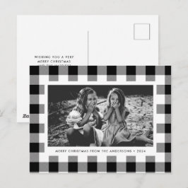 Festive White Buffalo Plays Single Photo met Kerst Briefkaart