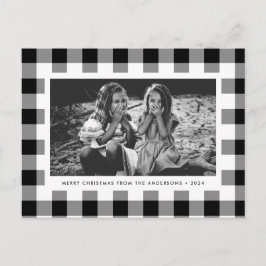 Festive White Buffalo Plays Single Photo met Kerst Briefkaart