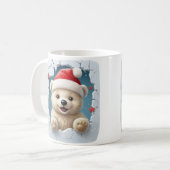 Festive White Featuring Teddy Bear And Icy Design Koffiemok (Voorkant links)