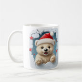 Festive White Featuring Teddy Bear And Icy Design Koffiemok (Links)