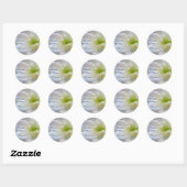 Festive White Flower Wedding Custom Envelope-zegel Ronde Sticker (Vel)