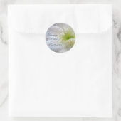 Festive White Flower Wedding Custom Envelope-zegel Ronde Sticker (Tas)