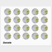 Festive White Flower Wedding Custom Envelope-zegel Ronde Sticker (Vel)