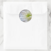 Festive White Flower Wedding Custom Envelope-zegel Ronde Sticker (Tas)