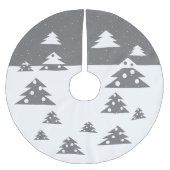 Festive White Grey kerstboom Kerstboom Rok (Voorkant)