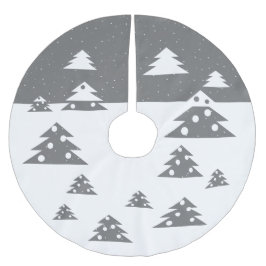 Festive White Grey kerstboom Kerstboom Rok