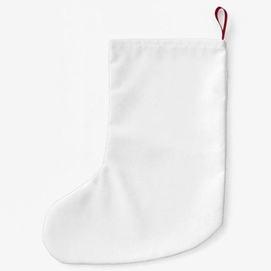 Festive white reinder add name stocking kleine kerstsok (Achterkant)