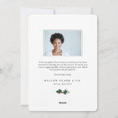 Festive White Waterverf door Sneeuw Wereldbol Busi Feestdagenkaart (Achterkant)