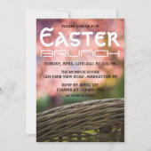 Festive Wicker Basket, Paasbrunch Aankondiging (Voorkant)