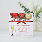 Festive Wine Glass kerst-uitnodiging Kaart (Staand voorkant)