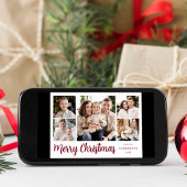 Festive Wine Script 5 Foto Collage Feestdagenkaart