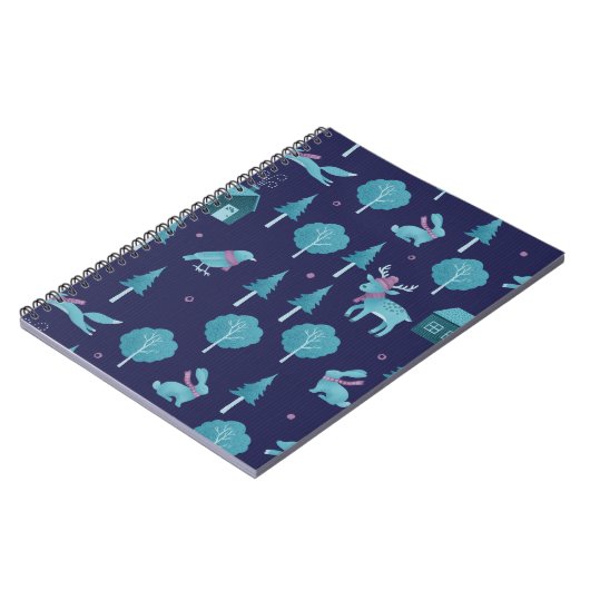 Festive Winter Animals Notitieboek (Linkerzijde)