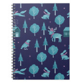 Festive Winter Animals Notitieboek (Voorkant)