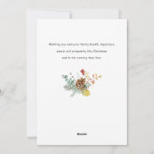 Festive Winter Botanical Calligraphy Photo Feestdagenkaart (Achterkant)