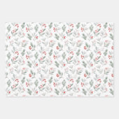 Festive Winter Botanical Wrap Inpakpapier Vel (Voorkant 2)