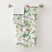 Festive Winter Botanicals Bad Handdoek (Insitu)
