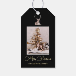 Festive Winter Deer Cadeaulabel