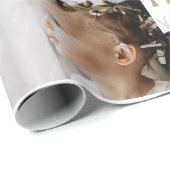 Festive Winter Deer Photo Collage Kerstmis Cadeaupapier (Rol Hoek)