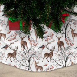 Festive Winter Deer Woodland Pattern Kerstmis Kerstboom Rok