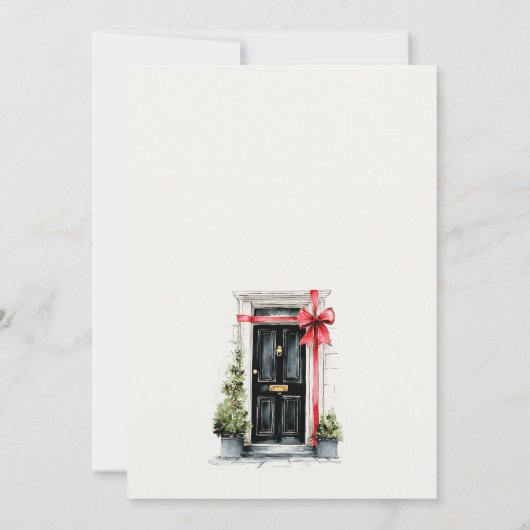 Festive Winter Front Door We have Moved Card Bedankkaart (Achterkant)