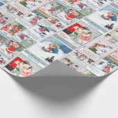 Festive  Winter Fun kerstkaart Collage Cadeaupapier (Hoek)