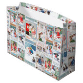 Festive Winter Fun kerstkaart Collage Groot Cadeauzakje (Achterkant Gekanteld)
