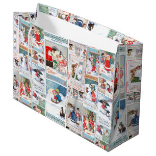 Festive  Winter Fun kerstkaart Collage Groot Cadeauzakje