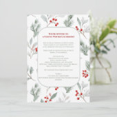 Festive Winter Gathering Invite - Elegant Holiday Kaart (Staand voorkant)
