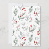 Festive Winter Gathering Invite - Elegant Holiday Kaart (Achterkant)