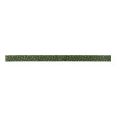 Festive Winter Green Gold Satin Ribbon Satijnen Lint (Voorkant)